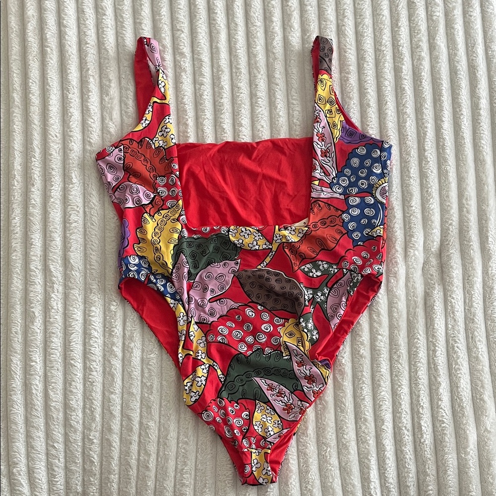 Mara Hoffman Idalia Multicolor Patterned One Piece Swimsuit - Picture 2 of 6